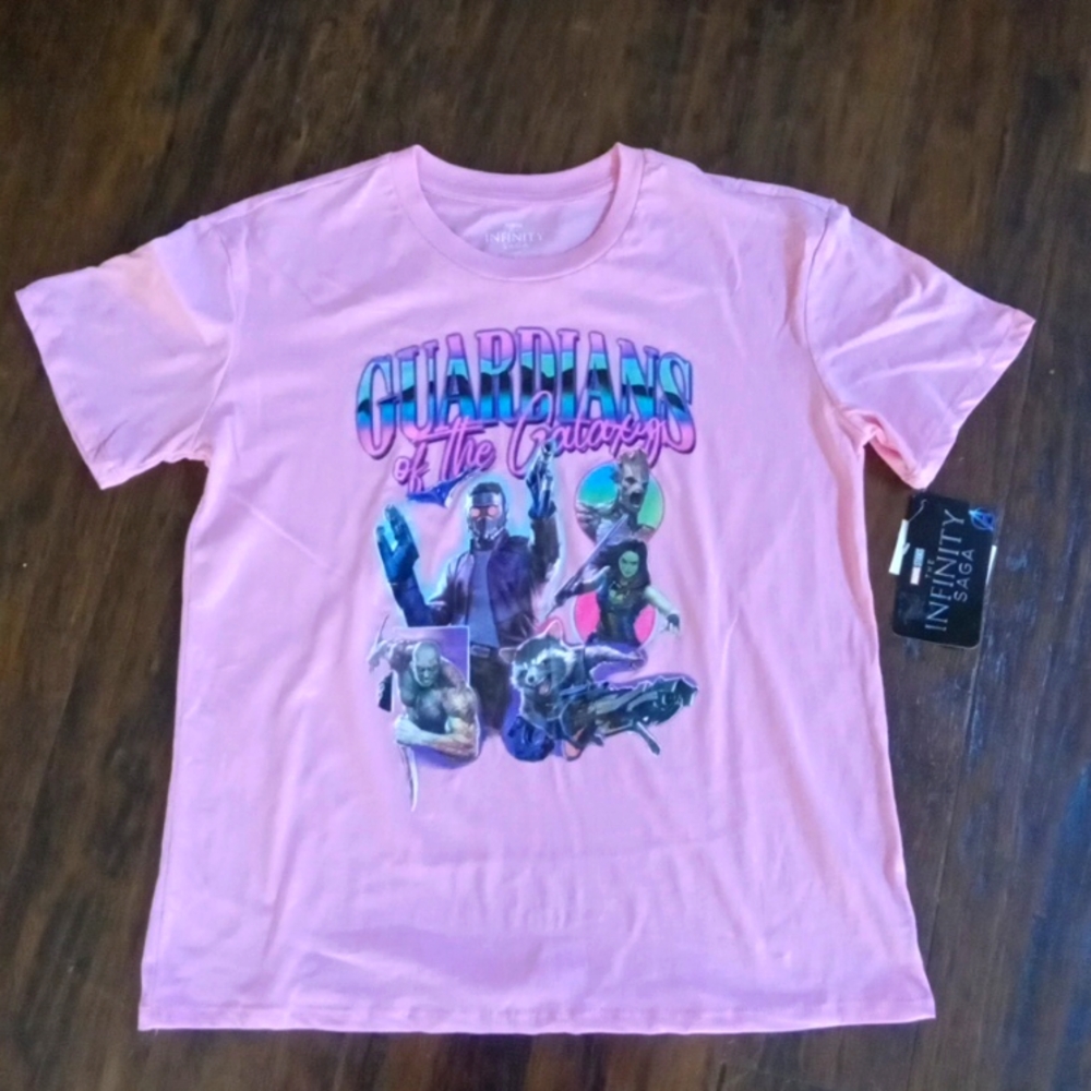 NWT Marvel Guardians of the Galaxy Pink Tee Size Large